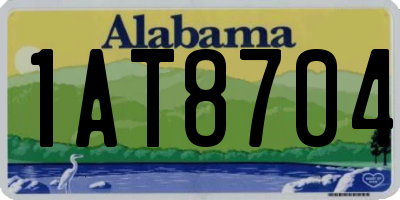 AL license plate 1AT8704
