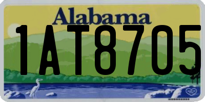 AL license plate 1AT8705