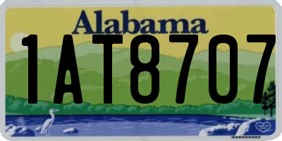 AL license plate 1AT8707