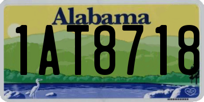 AL license plate 1AT8718