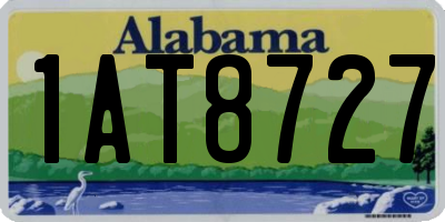 AL license plate 1AT8727
