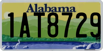 AL license plate 1AT8729