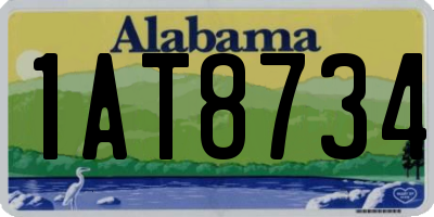 AL license plate 1AT8734