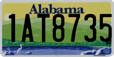 AL license plate 1AT8735