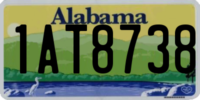 AL license plate 1AT8738