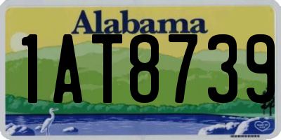 AL license plate 1AT8739