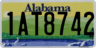 AL license plate 1AT8742