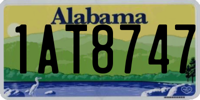 AL license plate 1AT8747