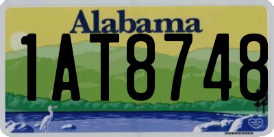 AL license plate 1AT8748