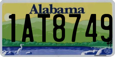 AL license plate 1AT8749