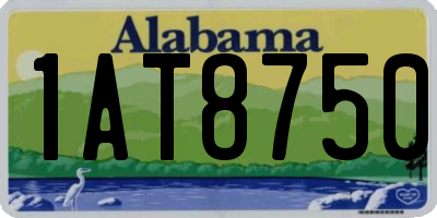AL license plate 1AT8750