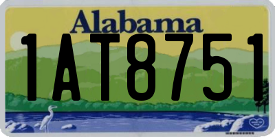 AL license plate 1AT8751