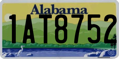 AL license plate 1AT8752