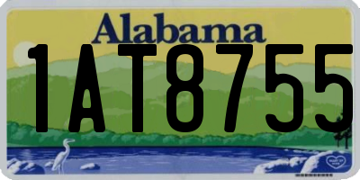 AL license plate 1AT8755