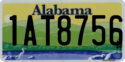 AL license plate 1AT8756