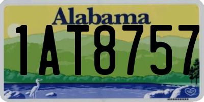 AL license plate 1AT8757