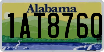 AL license plate 1AT8760