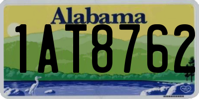 AL license plate 1AT8762