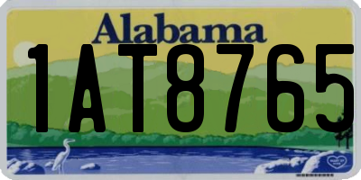 AL license plate 1AT8765
