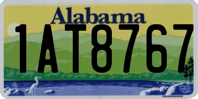 AL license plate 1AT8767