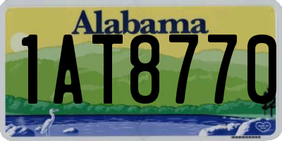 AL license plate 1AT8770