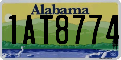 AL license plate 1AT8774