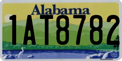 AL license plate 1AT8782