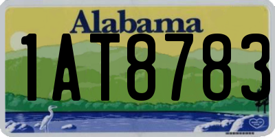 AL license plate 1AT8783
