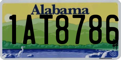 AL license plate 1AT8786