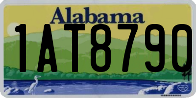 AL license plate 1AT8790