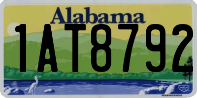 AL license plate 1AT8792