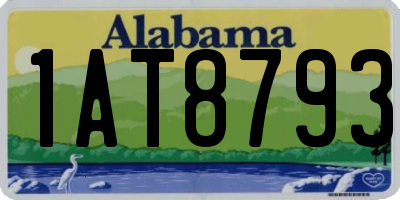 AL license plate 1AT8793