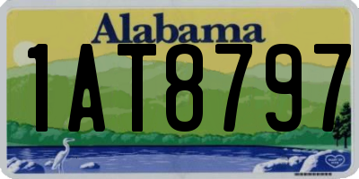 AL license plate 1AT8797