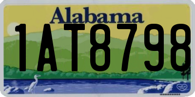AL license plate 1AT8798