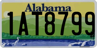 AL license plate 1AT8799