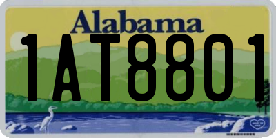 AL license plate 1AT8801