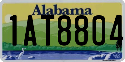 AL license plate 1AT8804