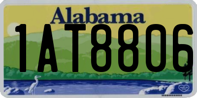 AL license plate 1AT8806
