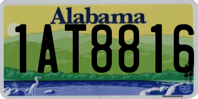 AL license plate 1AT8816