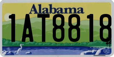 AL license plate 1AT8818