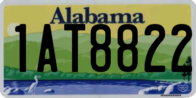 AL license plate 1AT8822