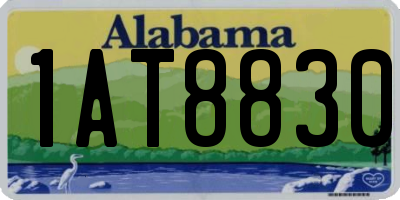 AL license plate 1AT8830