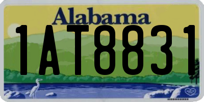 AL license plate 1AT8831
