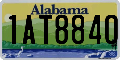 AL license plate 1AT8840