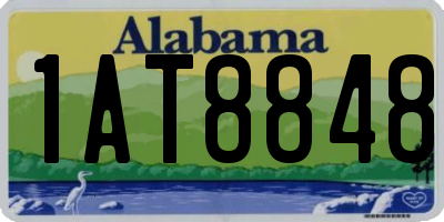 AL license plate 1AT8848