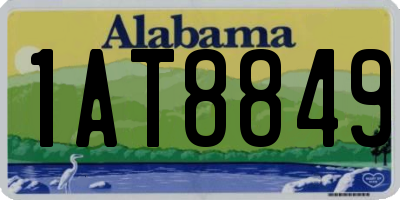 AL license plate 1AT8849