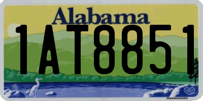 AL license plate 1AT8851