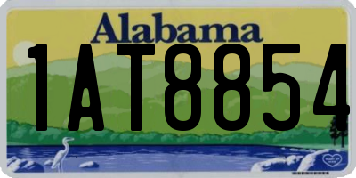 AL license plate 1AT8854