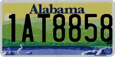 AL license plate 1AT8858