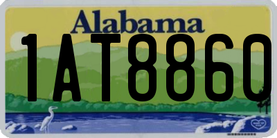 AL license plate 1AT8860